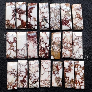 Wild Horse Turquoise Cabochon, Wholesale Rectangle Healing Gemstone Lot, Natural Wild Horse Turquoise Crystal Stone for Jewelry Making Stone