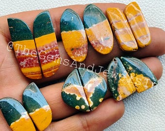 Ocean Jasper Matched Pair, Natural Gemstone Pairs Earring Jewelry
