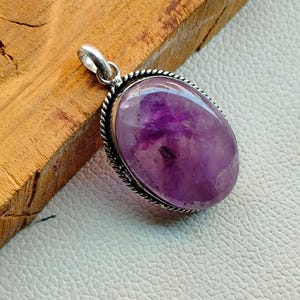 Star Amethyst Pendant, 925 Starling Silver Pelted Pendant, Natural Star Amethyst Gemstone, Wholesale Star Amethyst Pendant, Gift for Her