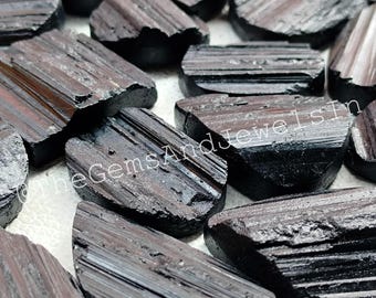 Black Tourmaline Druzy Cabochon Lot, Jewelry Making Stones