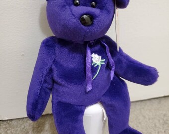 1997 Princess Bear(princess Diana) 1st Gen Rare Ty Beanie Baby