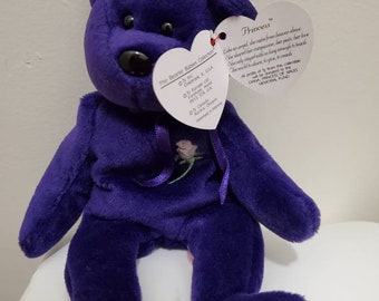 1997 Princess Bear(princess Diana) 1st Gen Rare Ty Beanie Baby