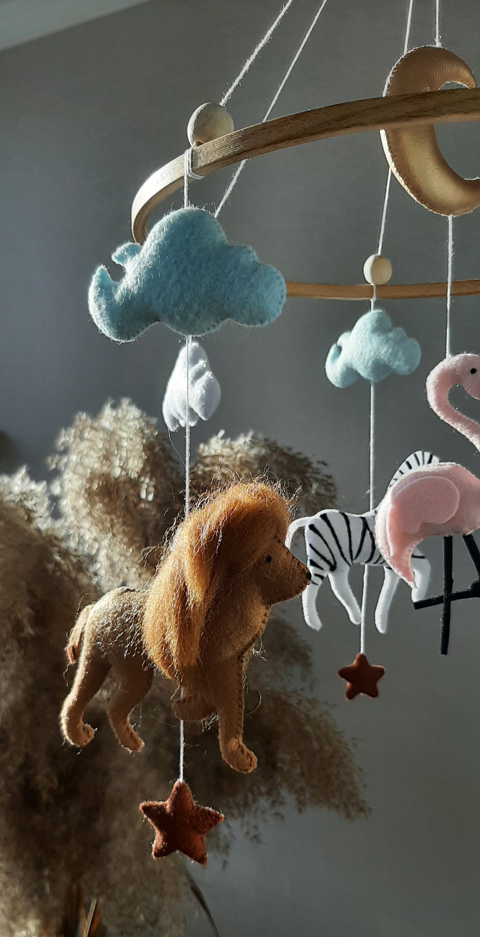 Baby Jungen mobile neutrale Tiere Baby mobile Filz Afrika Etsy