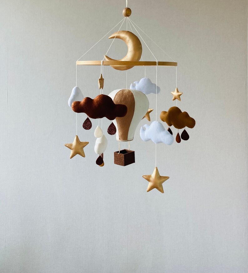 Boho Mobile Crib Mobile Nursery Scandi Mobile Monochrome Etsy