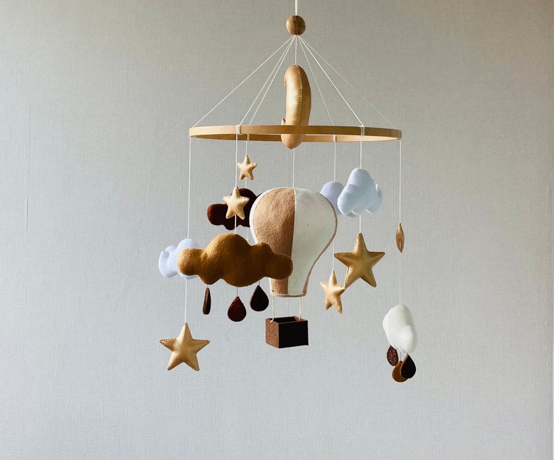 Boho Mobile Crib Mobile Nursery Scandi Mobile Monochrome Etsy