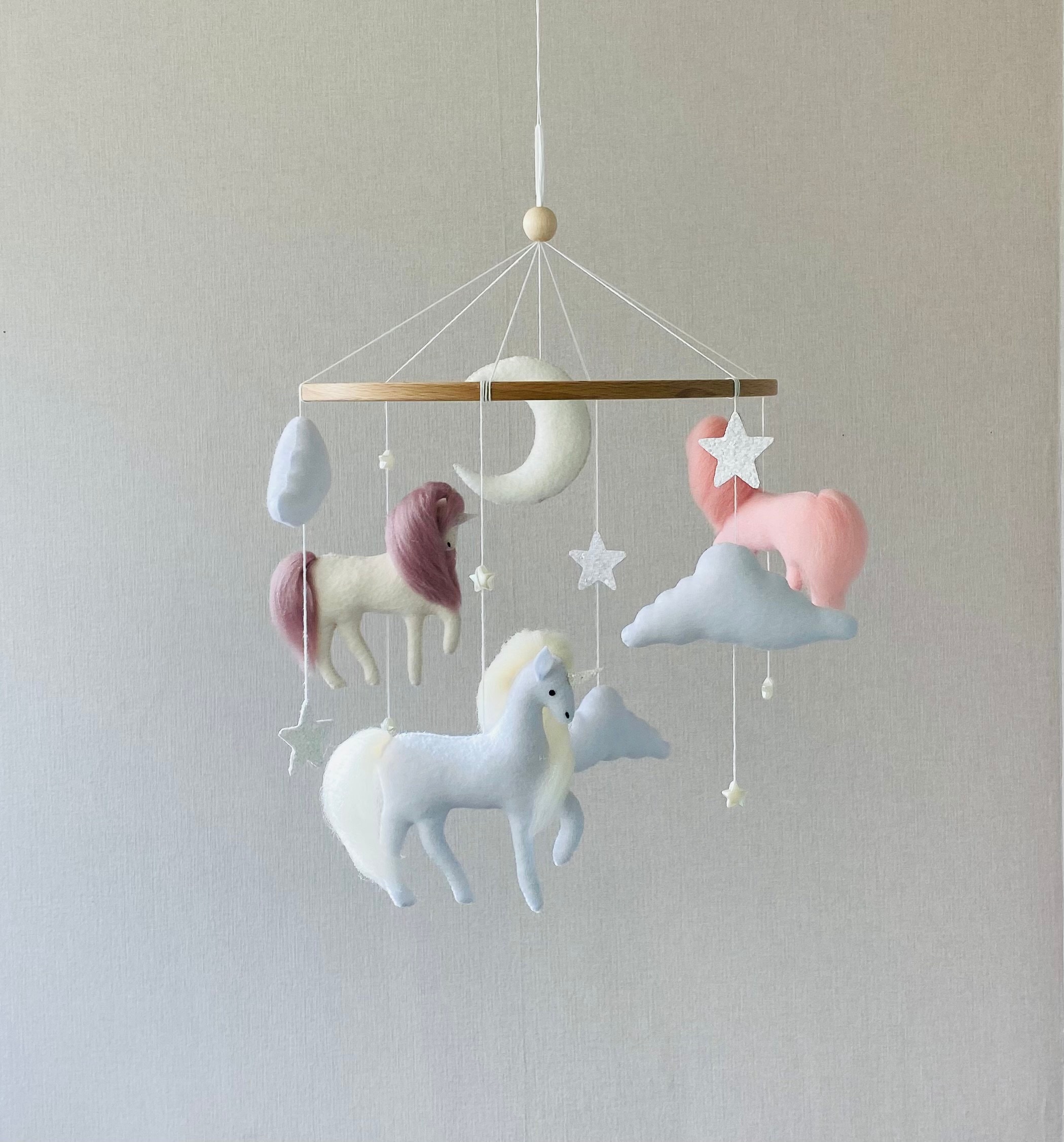 Music Box Electronic Mobile For Crib Nursery Mobiles Pink Floral