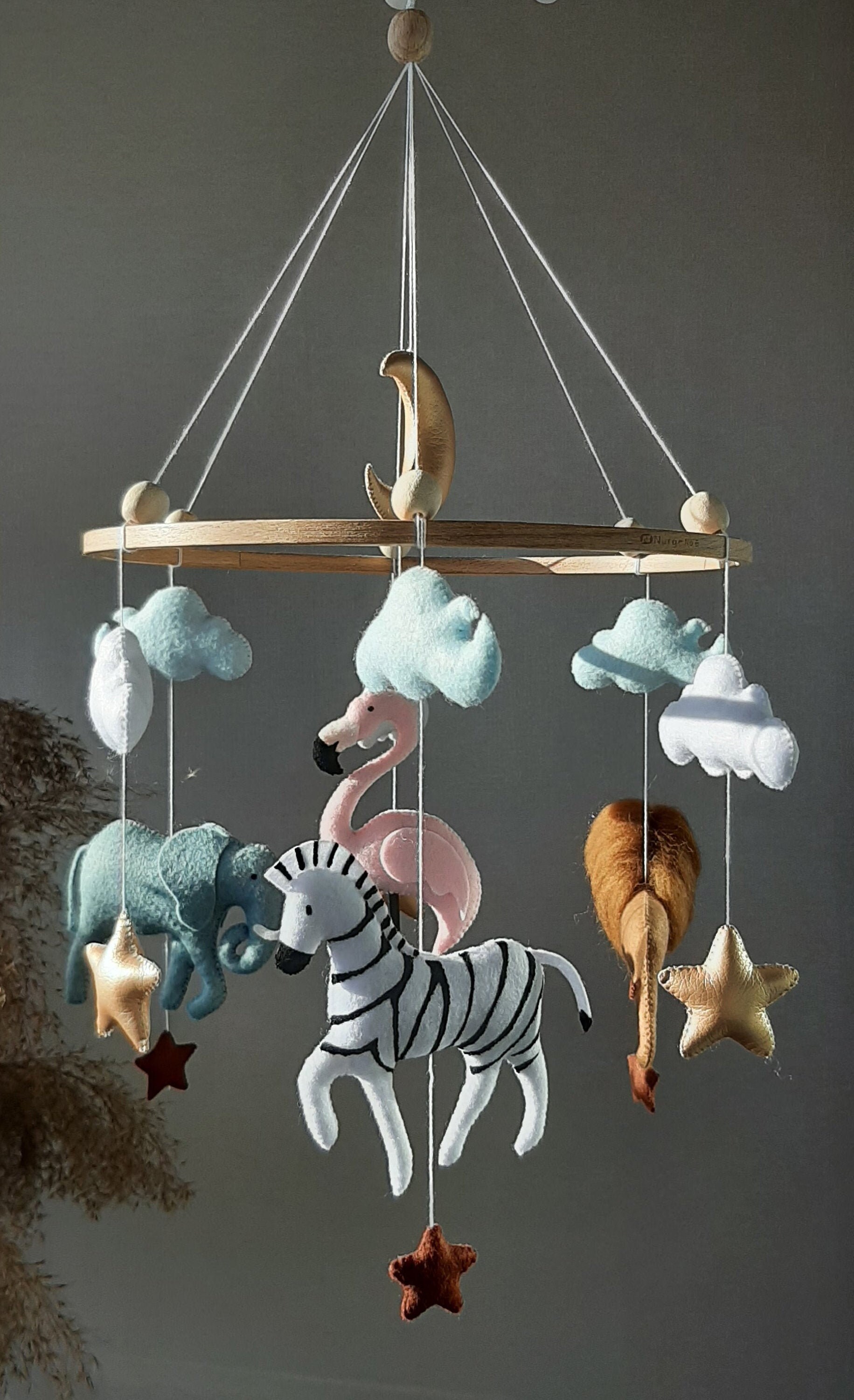 Baby Jungen mobile neutrale Tiere Baby mobile Filz Afrika Etsy