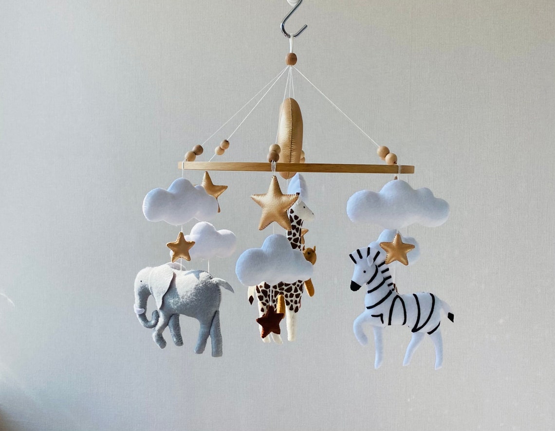 Africa Nursery Mobile Baby Mobile Girl Realistic Animals Etsy