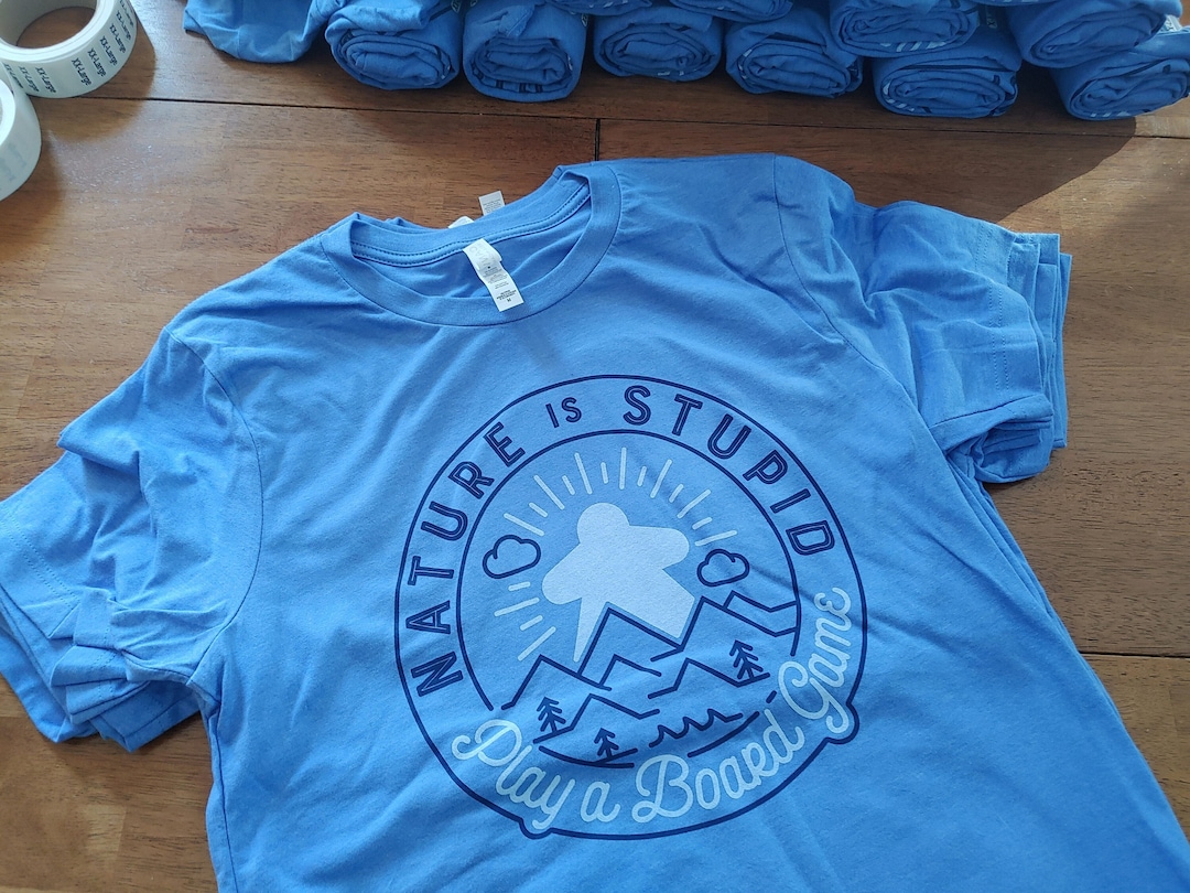 Nature is Stupid: Play A Board Game Board Game T-shirt Meeple and Mountains  - Etsy