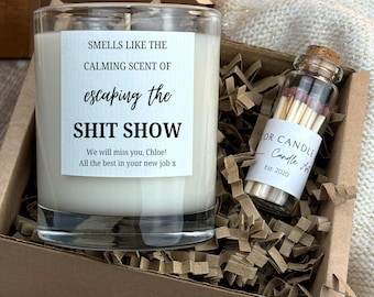 Funny Farewell Soy Candle Gift, Leaving New Job, Coworker Gift