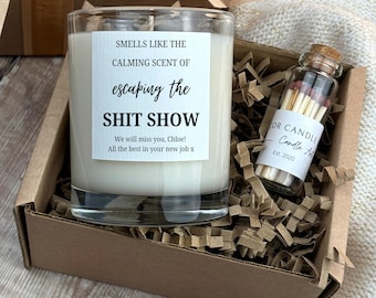 Funny Farewell Soy Candle Gift, Leaving New Job, Coworker Gift