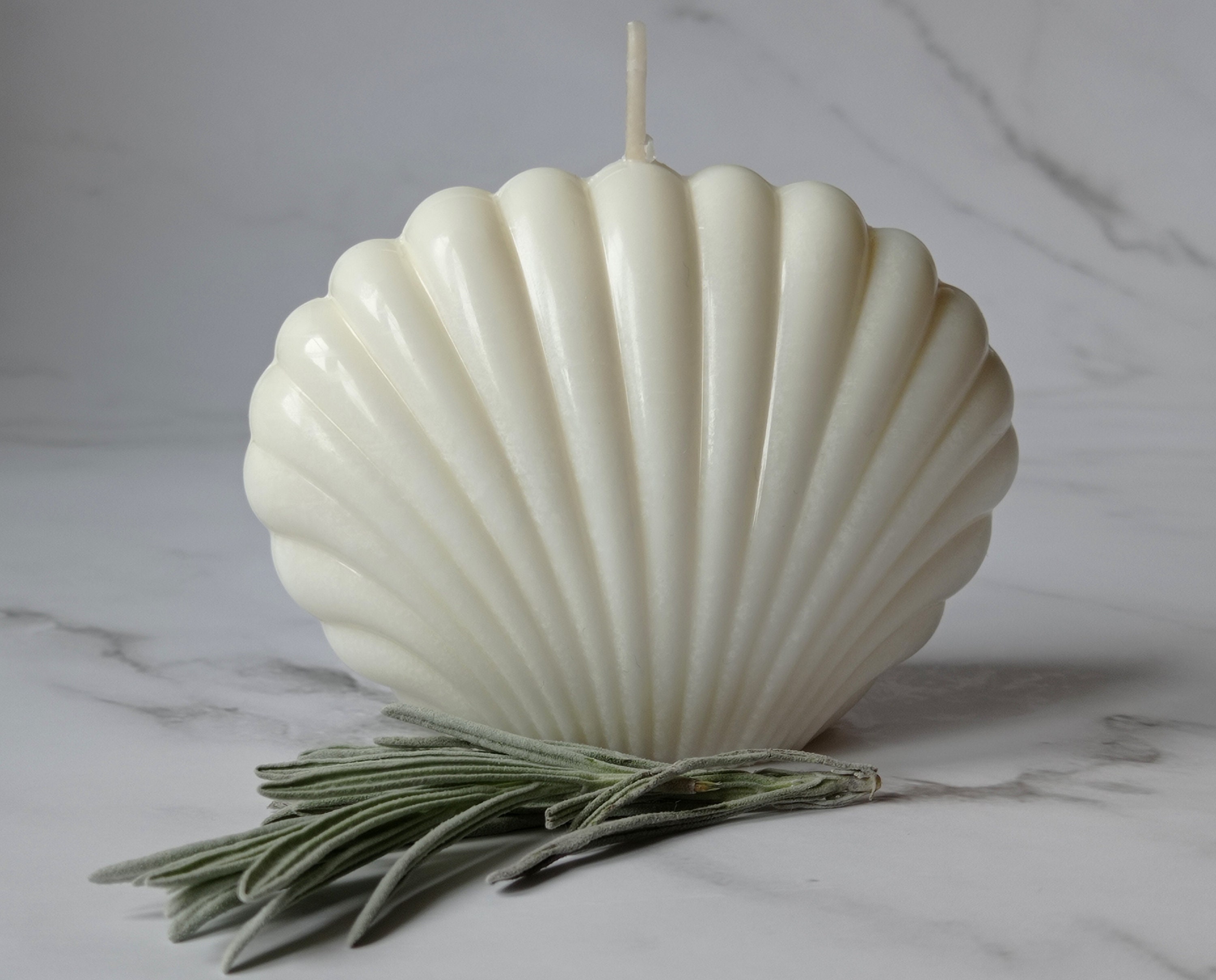 Large Shell Candle Scented Decorative Candle Oyster Seashell Etsy