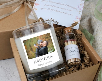 Vela personalizada con foto / Regalo ideal para compromiso, boda o aniversario