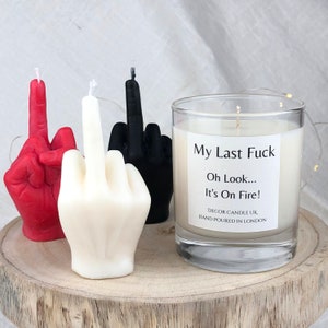 Last Fuck Candle Set, Middle Finger Candle, Funny Gift For Her, Rude Gift Birthday, Joke Gift Best Friend, Swear Gift Her, Fuck It Him
