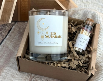 Eid Mubarak Ramadan Candle Gift Set: Islamic Home Decor, Muslim Festival Present