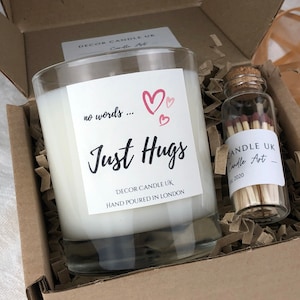 Thinking of You Candle Gift Set: Soy Wax Sympathy Candle & Matches