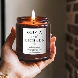 Personalised Wedding Gift Candle – Bride and Groom Keepsake for Couple bild 8