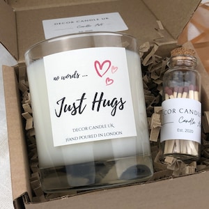 Sympathy Candle: No Words Just Hugs - Bereavement Gift
