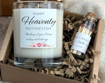 Memorial Mothers Day Candle for Mum, Personalised In Loving Memory Keepsake Gift UK