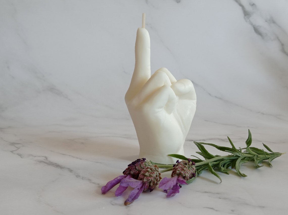 Candellana Mittelfinger Kerze - Provokante Deko Für Wohnzimmer & Büro