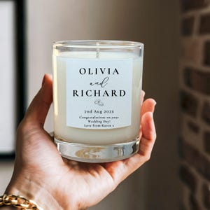 Personalised Wedding Gift Candle – Bride and Groom Keepsake for Couple bild 7