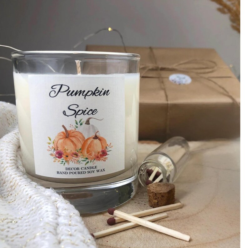 Pumpkin Spice Soy Candle Set: Autumn Home Decor, Cosy Scent image 9