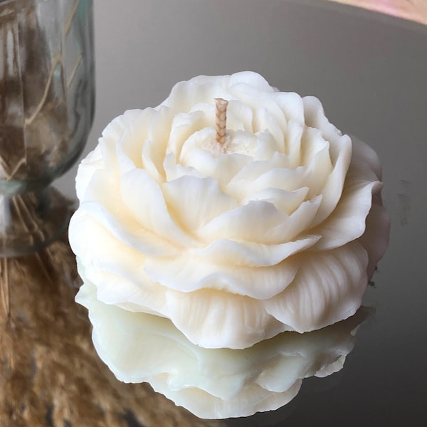Peony Flower Candle, Rose Shaped Candle, Wedding Favour Decorative Candle, New Home Gift, Birthday Gift For Her, Mothers Day Gift