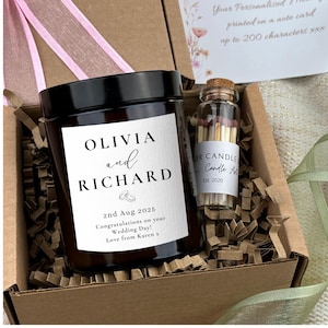 Personalised Wedding Gift Candle – Bride and Groom Keepsake for Couple bild 10