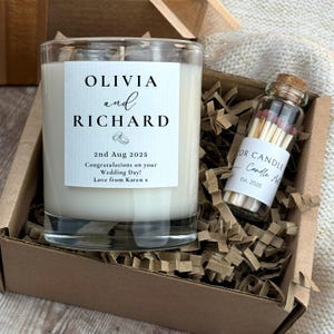 Personalised Wedding Gift Candle – Bride and Groom Keepsake for Couple bild 9
