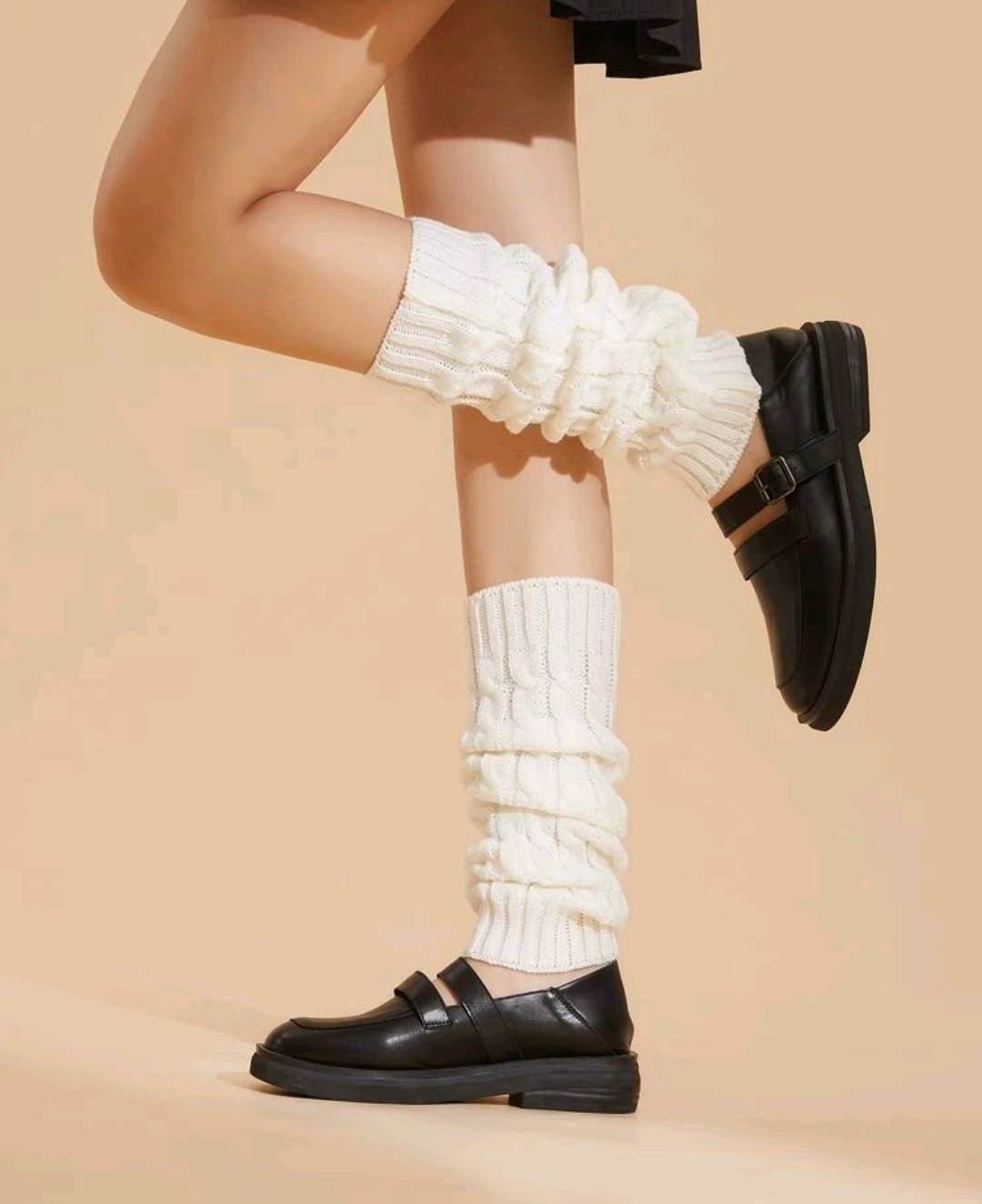 Leg Warmers Cable Knit White Leg Warmers Knitted Leg Etsy