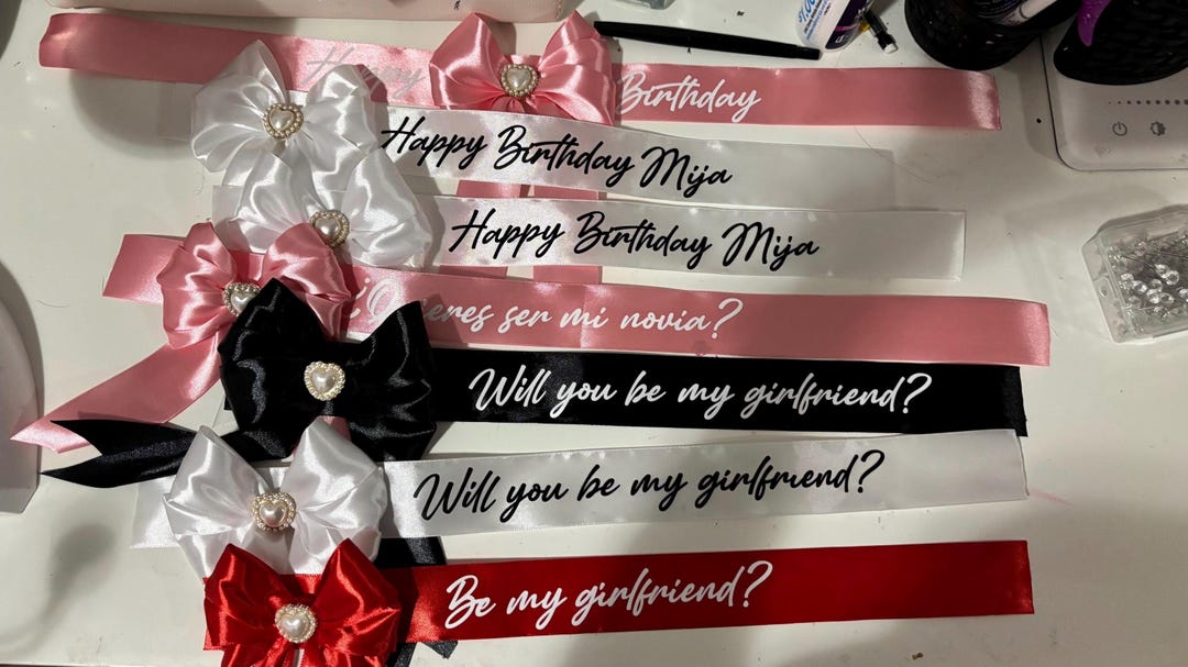 Custom Message Ribbon for Bouquets - Etsy