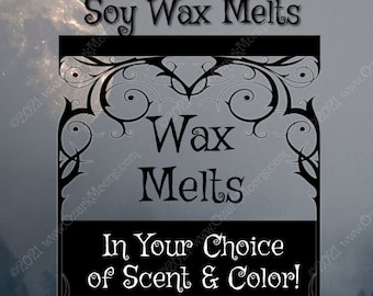 Magick Botanical Scented Soy Wax Melts – Your Scent Choice and Color/ Hand Poured Aromatherapy Tarts, Unique Deity Fragrances Mythology Gift