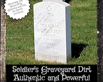 NEW* Authentic Jar of Combat Soldier's Grave Graveyard Dirt for Witchcraft Spells Spell Hoodoo Voodoo Ritual Summoning Spirit Soil in Bottle