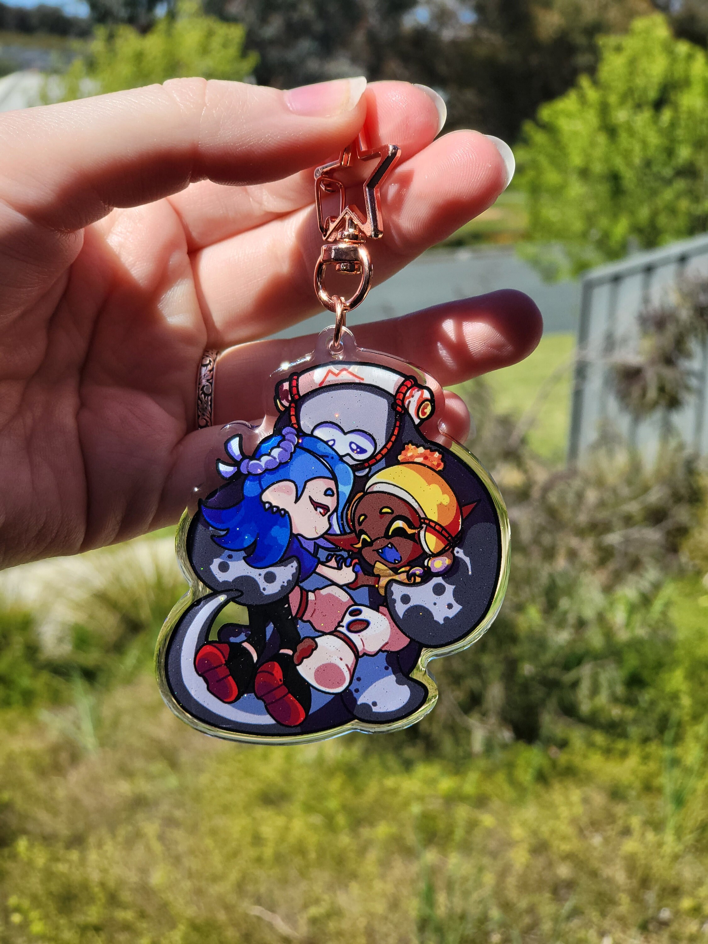 Splashtag Keychains Splatoon 3 - Deep Cut | KEYCHAIN - Etsy