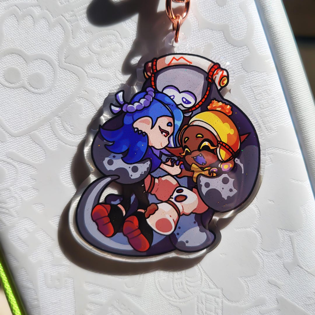 Splashtag Keychains Splatoon 3 - Deep Cut | KEYCHAIN - Etsy