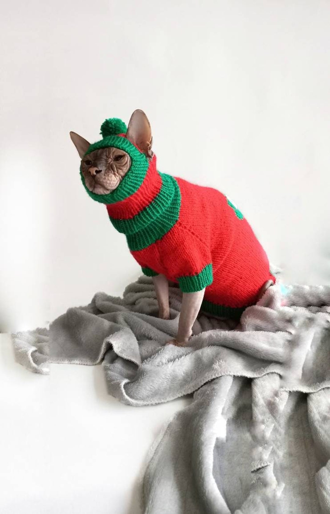 Christmas Sweater for Cat Christmas Cat Clothes Clothes for Etsy