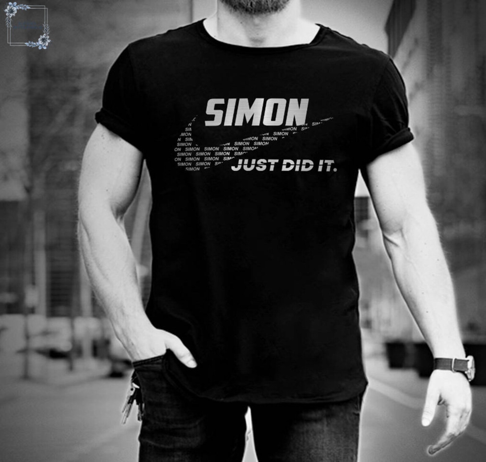 Simon Just Did It T Shirt Name Simon Tee Last Name Shirt Etsy