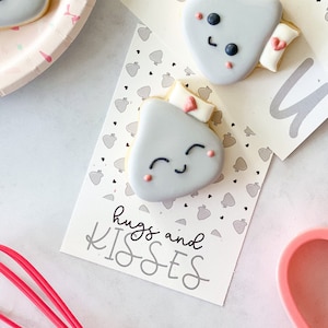 Valentinstag-Plätzchen-Karte Mini-Plätzchen-Valentinsgruß-Geschenk-Wortspiel Süße Umarmungen und Küsse Schokolade für Kinder-Lehrer zum Ausdrucken