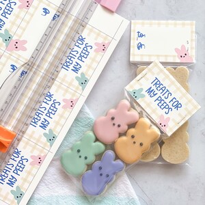 Cookie Bag Topper – Easter – Mini Cookie – Sugar Cookie – 3"x4" - Treats for my Peeps - Digital Download - Printable - Gingham