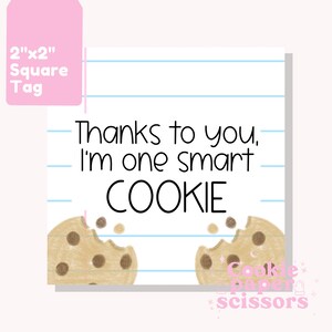 Etiqueta de biscoito de agradecimento ao professor - Escola - Etiqueta - Melhor professor - Obrigado - Etiqueta de presente - Download - Para impressão - Cookie inteligente