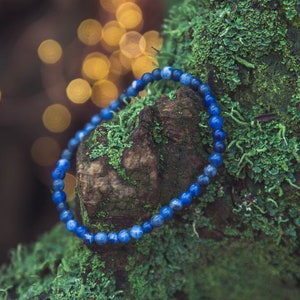 Bracciale con perline in sodalite / gioielli naturali con luci della foresta / bracciale con perline con pietre preziose e bracciale con schegge / 395