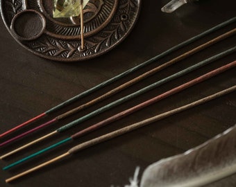 Sample set with 20 high-quality incense sticks from Waldesleuchten / Meditation & Cleansing / Sustainably packaged.