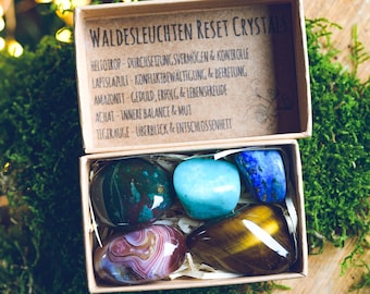 Reset Crystals Forest Lights / Restart New Beginning Gift / Box Set with specially compiled gemstones