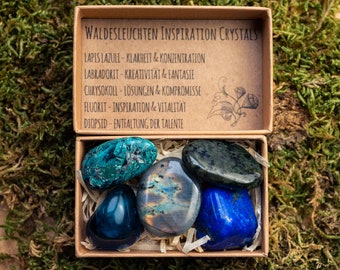 Inspiration Crystals Forest Lights / Creativity & Imagination / Box Set with specially selected gemstones