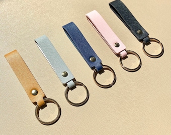 Personalised Vegan Leather Strap Keyring, Personalised Keyring, Personalised gifts, small gift, keychain