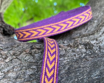 Tablet Woven Trim - Linen - 4.02 yards - Purple