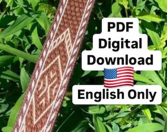 Tablet Weaving Pattern - Belt #3 - 28 Cards - Digital File Pattern - Instant Download - English Only