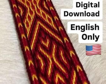 Tablet Weaving Pattern - Belt #1 - 24 Cards - Digital File Pattern - Instant Download - English Only