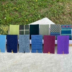 Nalbinding Needle Book - Cool Colors - Holds 6+ nälbinding needles