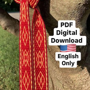 Tablet Weaving Pattern - Belt #6 - 28 Cards - Digital File Pattern - Instant Download - English Only
